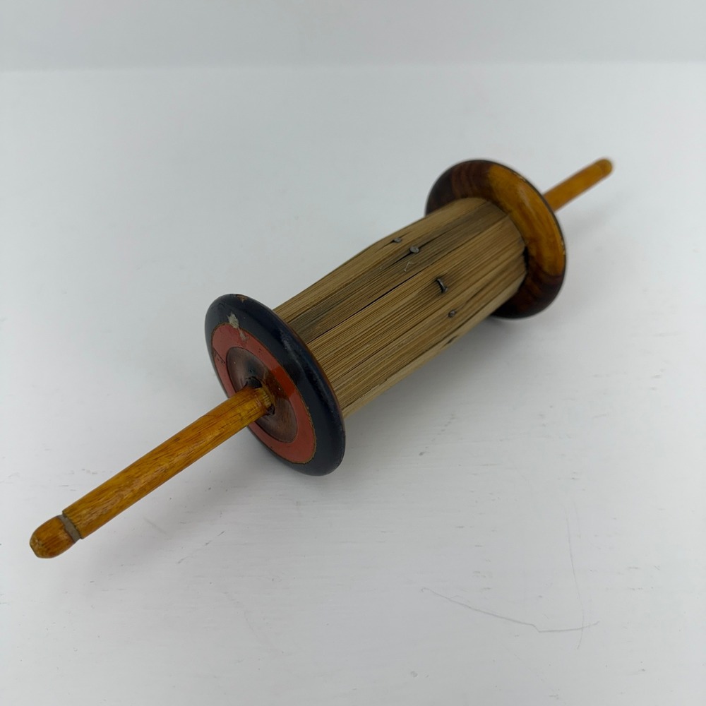 Unbranded Textile Spool Bobbin Unisex OS Brown Good Bamboo Slatted Wood